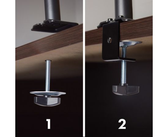 Maclean 3 monitor mount, gas spring, 17"-27", 2-8kg, black, MC-137 Крепления для телевизоров