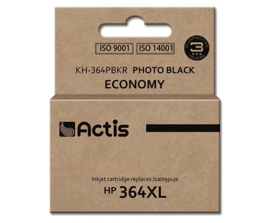Actis KH-364PBKR Ink Cartridge (replacement for HP 364XL CB322EE; Standard; 12 ml; black, photo) Чернила для принтера