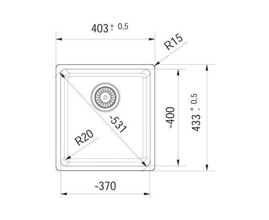 Franke Maris MRG 110-37 3 1/2" Iebūvējama Izlietne Virtuves izlietnes