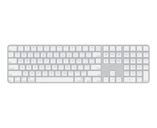 Apple Klawiatura magic keyboard z touch id i polem numerycznym dla modeli maca z czipem apple - angielski (usa) - białe klawisze Klaviatūras