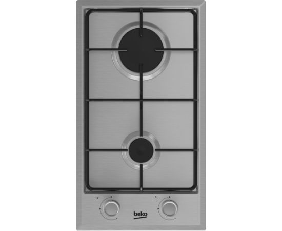 Beko HDCG 32220 FX gāzes plīts virsma, 30cm nerūs. tērauds Iebūvējama virsma - Gāzes
