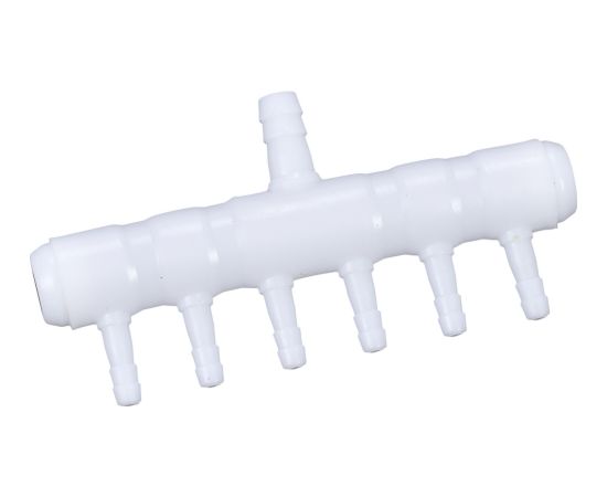 Esselte Aqua Natura,  ��cznik , do rurki powietrznej, bia�y, PP, 8 mm do 4 mm, 6 przej��, 25szt/ op. Citas preces