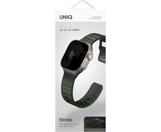 Uniq Stride FKM Rubber Ремешок для Apple Watch Series 1–9 / SE / SE2 / SE3 / Ultra 1 / 2 / 3 Smart pūlksteņu aksesuāri