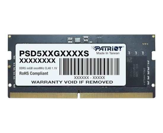 Patriot Memory Signature Operatīvā atmiņa 16GB / DDR5 / 4800MHz / CL40 / 1.1v RAM Operatīvā atmiņa