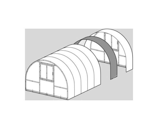 Karkass siltumnīcas pagarinājuma 2m KLASIKA TUBE, bez pārklājuma Siltumnīcas