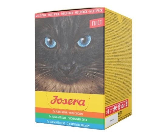 JOSERA Multipack - chicken, duck, salmon - 6x70 g Консервы кошек