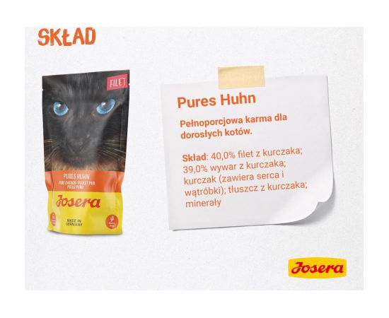 JOSERA Multipack - chicken, duck, salmon - 6x70 g Консервы кошек