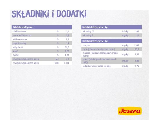 JOSERA Chicken fillet with veal - wet cat food - 70 g Kaķu konservi