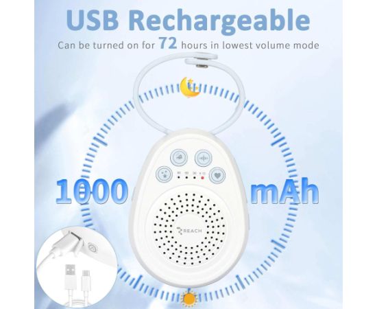 White noise machine Reach N-01 white Mazuļu uzraudzības ierīces