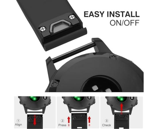 Ремешок Reach для Garmin Fenix 5 черный Smart pūlksteņu aksesuāri