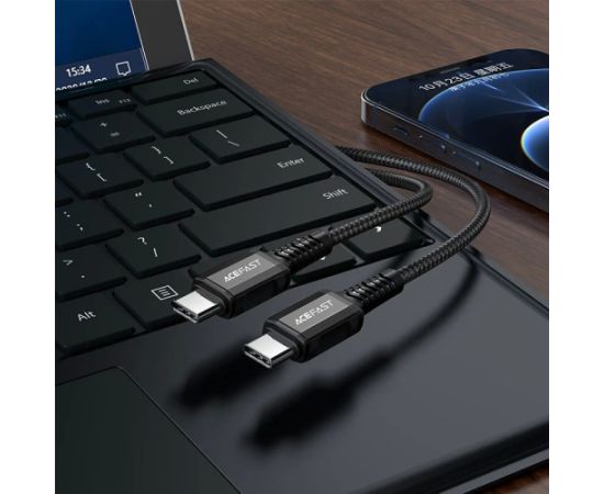USB кабель Acefast C1-03 60W USB-C to USB-C 1.2m черный Дата USB-кабели