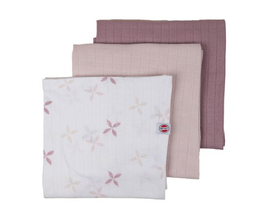 Lodger Swadler Solid Matcha kokvilnas autiņš, Rose, 70x70 cm, 3gab. - SWM 107 Kokvilnas autiņi, klipši