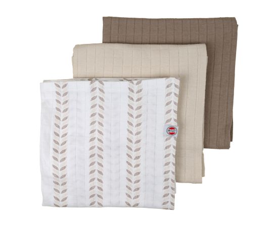 Lodger Swadler Solid Matcha kokvilnas autiņš, Birch, 70x70 cm, 3gab. - SWM 093 Kokvilnas autiņi, klipši