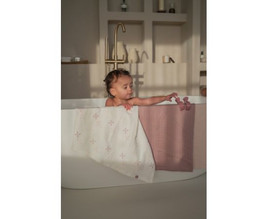 Lodger Swadler Solid Matcha kokvilnas autiņš, Powder/Rose, 110x110 cm, 2gab. - SW 1123 Kokvilnas autiņi, klipši