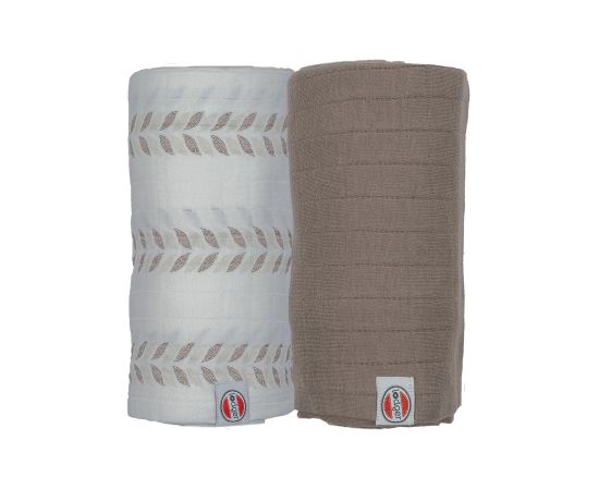 Lodger Swadler Solid Matcha kokvilnas autiņš, Birch/Buffalo, 110x110 cm, 2gab. - SW 1093 Kokvilnas autiņi, klipši