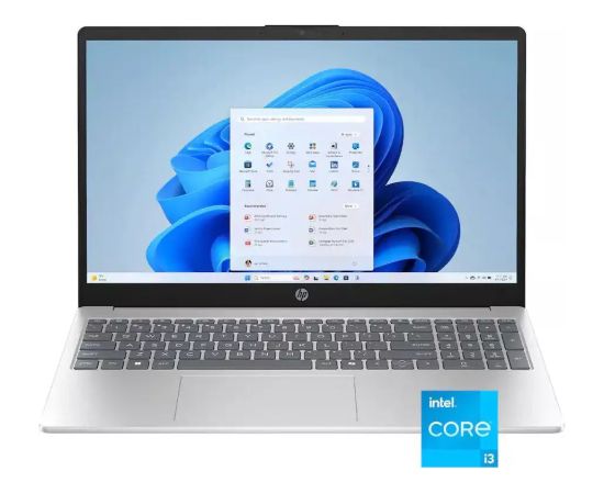 HP 15-fd0113dx 15.6'' HD i3-N305 8GB RAM 128GB UFS Win11H S Mode, Natural Silver Portatīvie datori