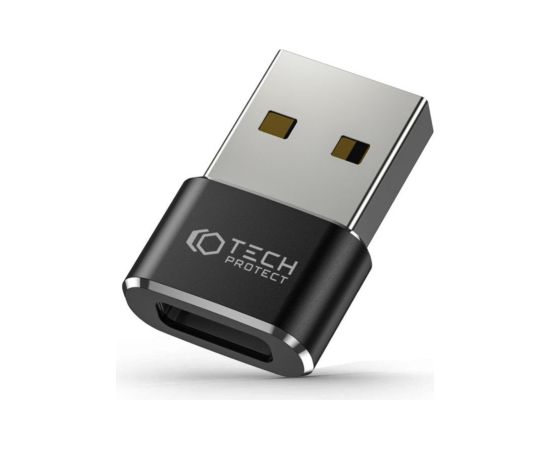 Tech-Protect   Tech-Protect UltraBoost USB-A (Male) / USB-C (Female) Adapter - Black Telefonu lādētāji 220v