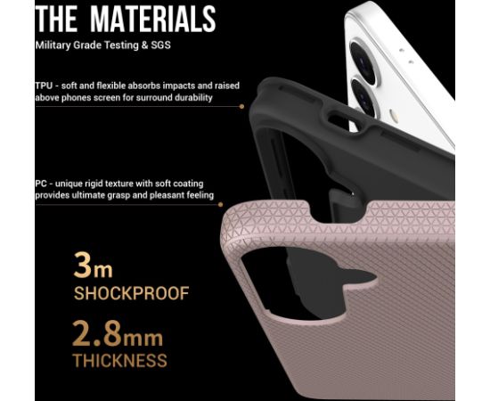 Perfectionists Triangle Case Samsung A165 A16 4G/A166 A16 5G rose gold Neoriģinālie Maciņi