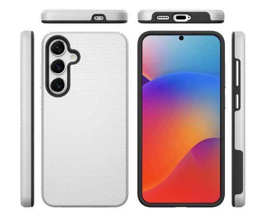 Perfectionists Triangle Case Samsung S721 S24 FE silver Neoriģinālie Maciņi