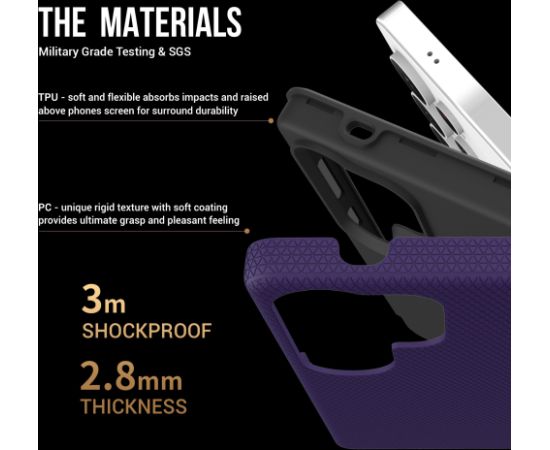 Perfectionists Triangle Case Samsung S928 S24 Ultra purple Neoriģinālie Maciņi