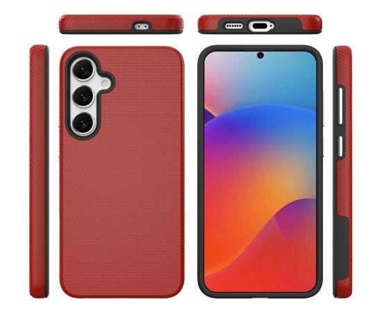 Perfectionists Triangle Case Samsung S921 S24/S931 S25 red Neoriģinālie Maciņi