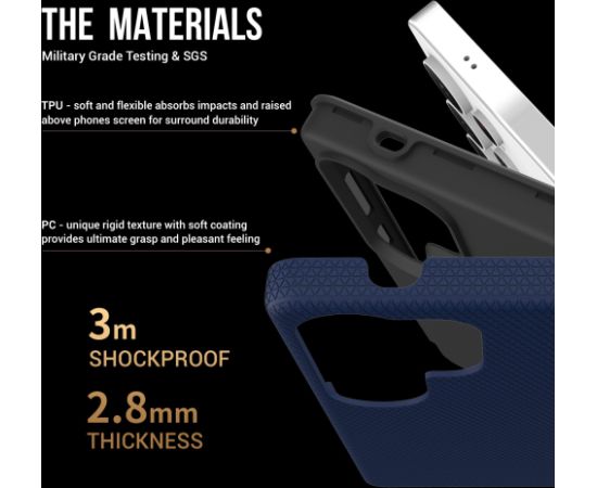 Perfectionists Triangle Case Samsung S918 S23 Ultra 5G navy blue Neoriģinālie Maciņi