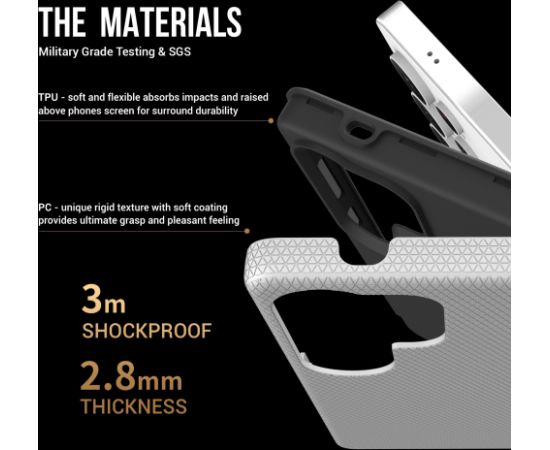 Perfectionists Triangle Case Samsung S918 S23 Ultra 5G silver Neoriģinālie Maciņi