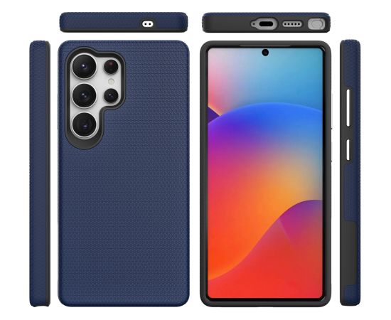 Perfectionists Triangle Case Samsung S908 S22 Ultra 5G navy blue Neoriģinālie Maciņi