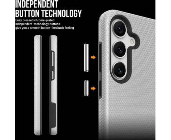 Perfectionists Triangle Case Samsung G991 S21 5G silver Neoriģinālie Maciņi