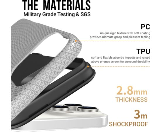 Perfectionists Triangle Mag Case iPhone 14 Pro Max silver Neoriģinālie Maciņi