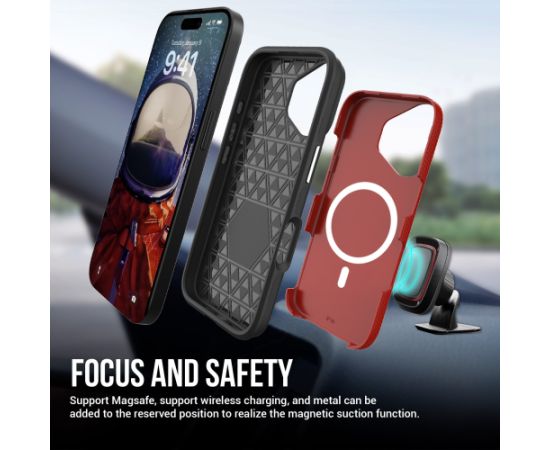 Perfectionists Triangle Mag Case iPhone 13/14 red Neoriģinālie Maciņi