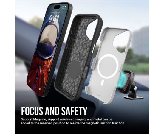 Perfectionists Triangle Mag Case iPhone 15 silver Neoriģinālie Maciņi