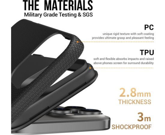 Perfectionists Triangle Mag Case iPhone 16 Pro black Neoriģinālie Maciņi