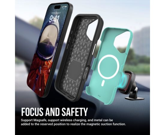 Perfectionists Triangle Mag Case iPhone 16 Plus green Neoriģinālie Maciņi