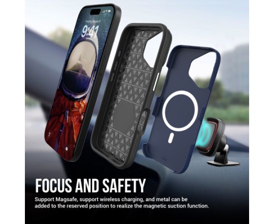 Perfectionists Triangle Mag Case iPhone 16 navy blue Neoriģinālie Maciņi