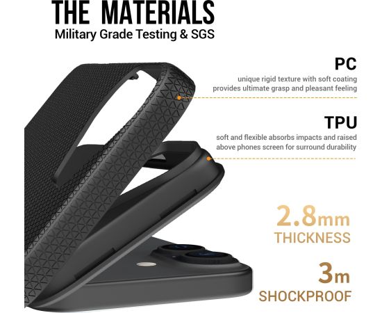 Perfectionists Triangle Mag Case iPhone 16 black Neoriģinālie Maciņi