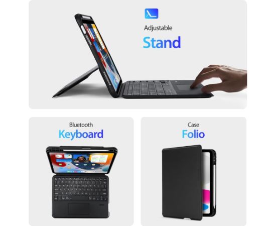 Case with keyboard Dux Ducis DK Apple iPad Pro 11 2018/2020/2021/2022 black Maki Planšetdatoriem