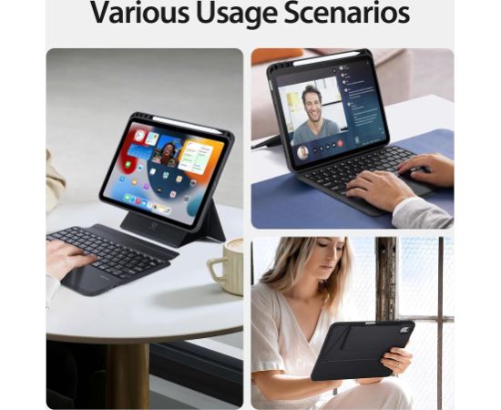 Case with keyboard Dux Ducis DK Apple iPad Pro 11 2018/2020/2021/2022 black Maki Planšetdatoriem