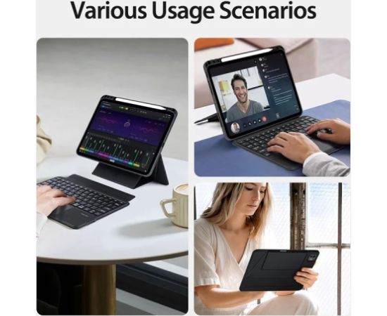Case with keyboard Dux Ducis DK Apple iPad Pro 11 2024 black Maki Planšetdatoriem