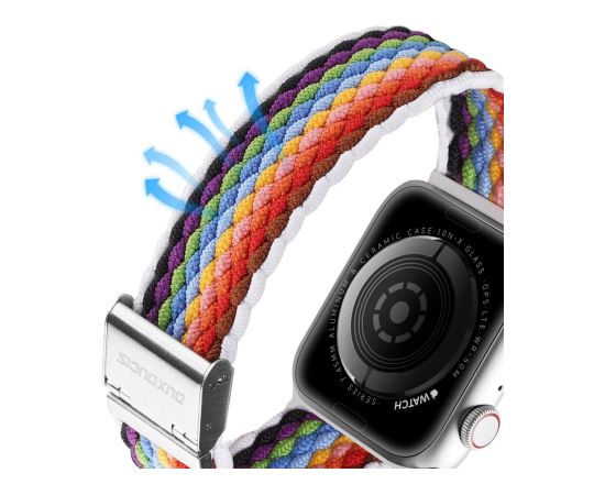 Strap Dux Ducis Mixture II Series Apple Watch 42/44/45/49mm Pale Stripes Smart-Watch aksesuāri