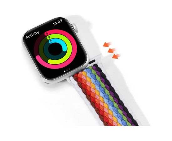 Strap Dux Ducis Mixture II Series Apple Watch 42/44/45/49mm Pale Stripes Smart-Watch aksesuāri
