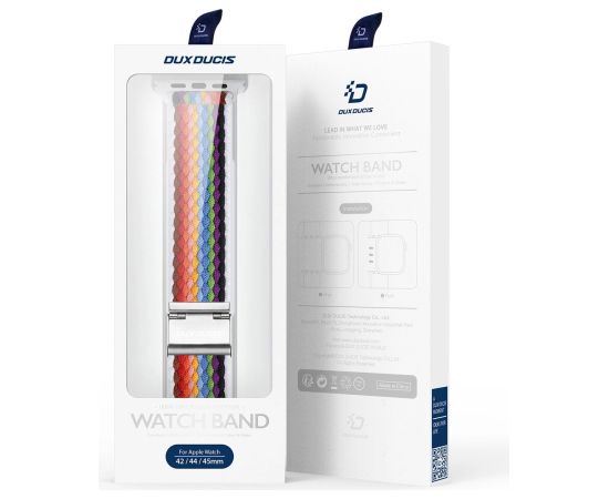 Strap Dux Ducis Mixture II Series Apple Watch 42/44/45/49mm Pale Stripes Smart-Watch aksesuāri