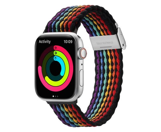Strap Dux Ducis Mixture II Series Apple Watch 38/40/41mm Dark Stripes Smart-Watch aksesuāri
