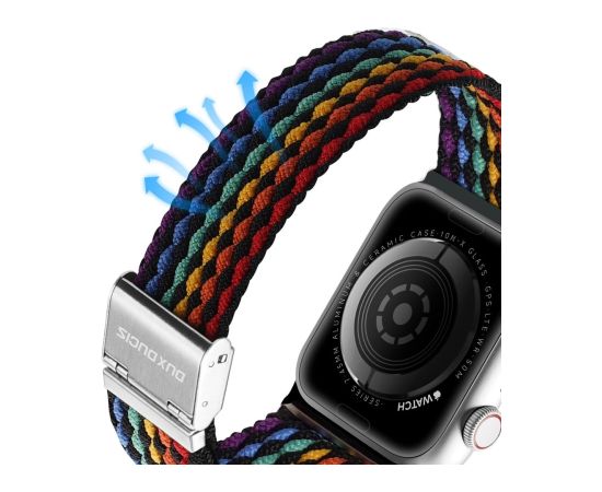 Strap Dux Ducis Mixture II Series Apple Watch 38/40/41mm Dark Stripes Smart-Watch aksesuāri