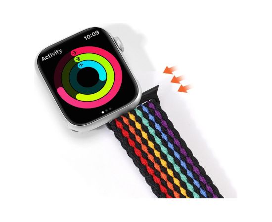 Strap Dux Ducis Mixture II Series Apple Watch 38/40/41mm Dark Stripes Smart-Watch aksesuāri