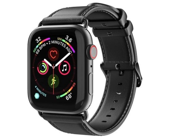 Strap Dux Ducis Business Series Apple Watch 42/44/45/49mm Black Smart-Watch aksesuāri