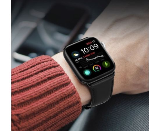 Strap Dux Ducis Business Series Apple Watch 42/44/45/49mm Black Smart-Watch aksesuāri