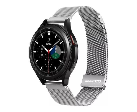 Strap Dux Ducis Milanese Series For Smartwatches 22mm Silver Smart-Watch aksesuāri