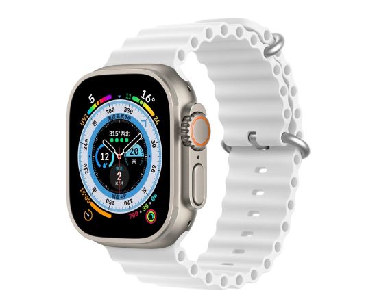 Браслет Dux Ducis OceanWave Series Apple Watch 38/40/41mm White Smart pūlksteņu aksesuāri