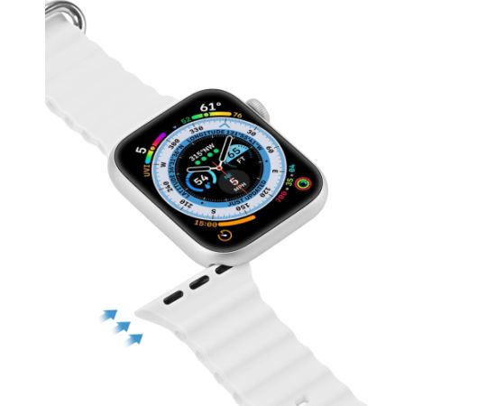 Браслет Dux Ducis OceanWave Series Apple Watch 38/40/41mm White Smart pūlksteņu aksesuāri